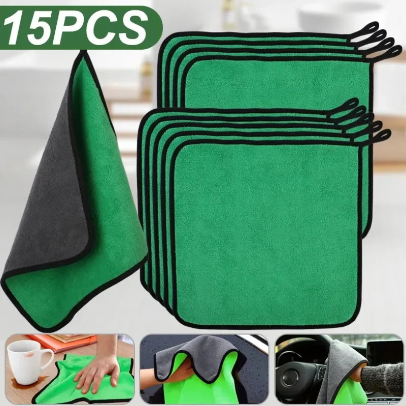 Microfiber Towel Detailing - 5/15pcs Asciugamano per pulizia in microfibra
